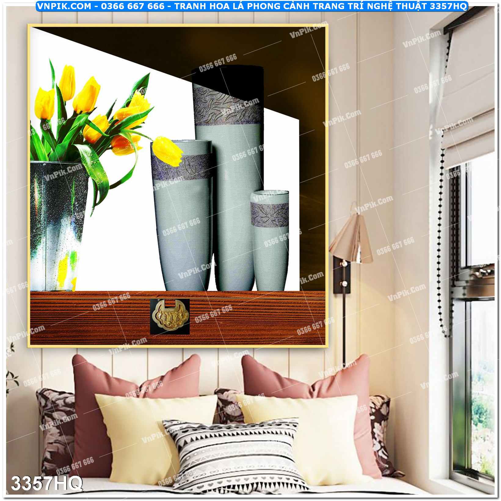 Tranh hoa lá phong cảnh trang trí nghệ thuật 3357HQ