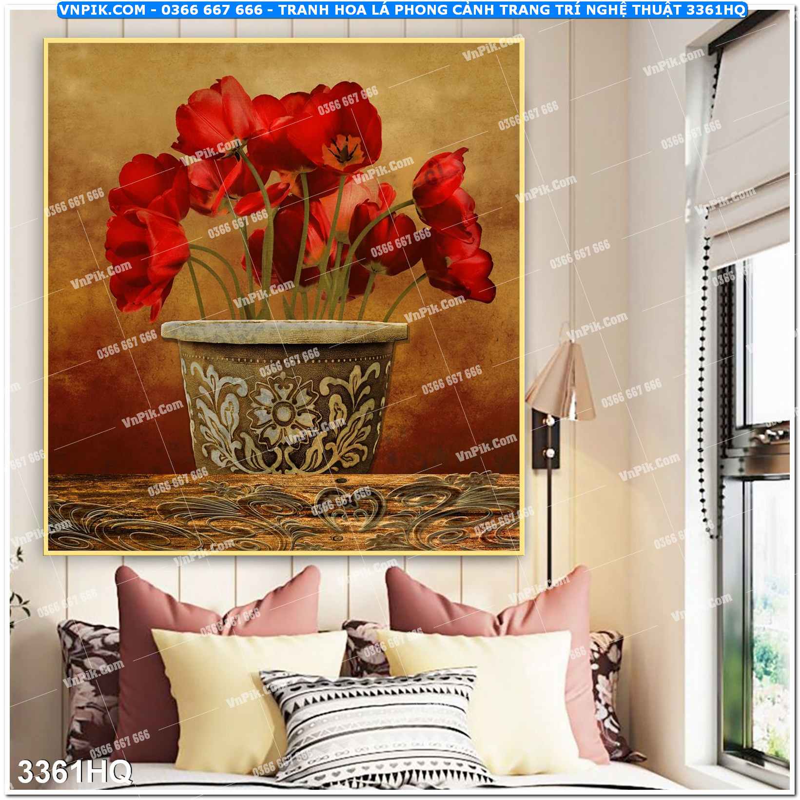 Tranh hoa lá phong cảnh trang trí nghệ thuật 3361HQ