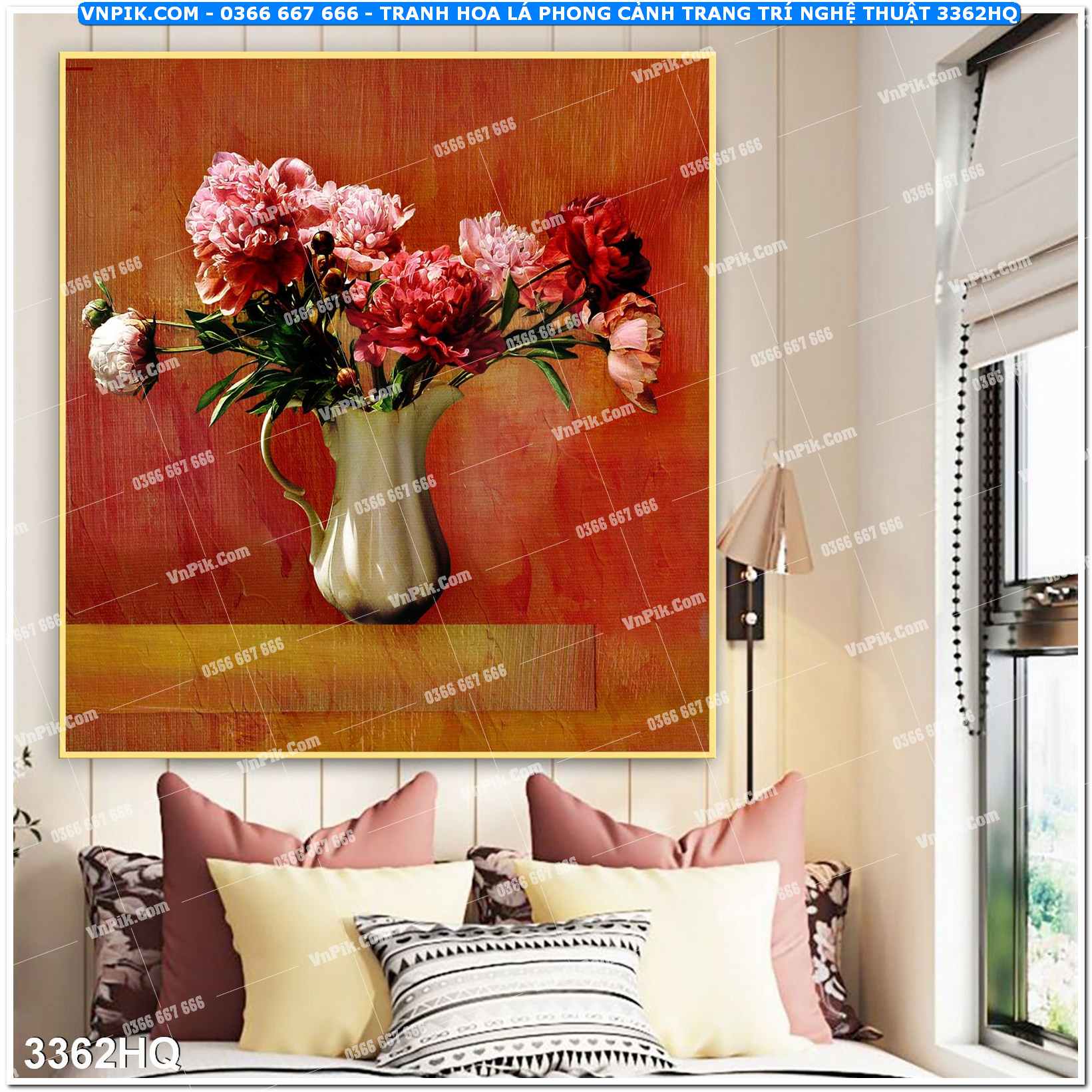 Tranh hoa lá phong cảnh trang trí nghệ thuật 3362HQ