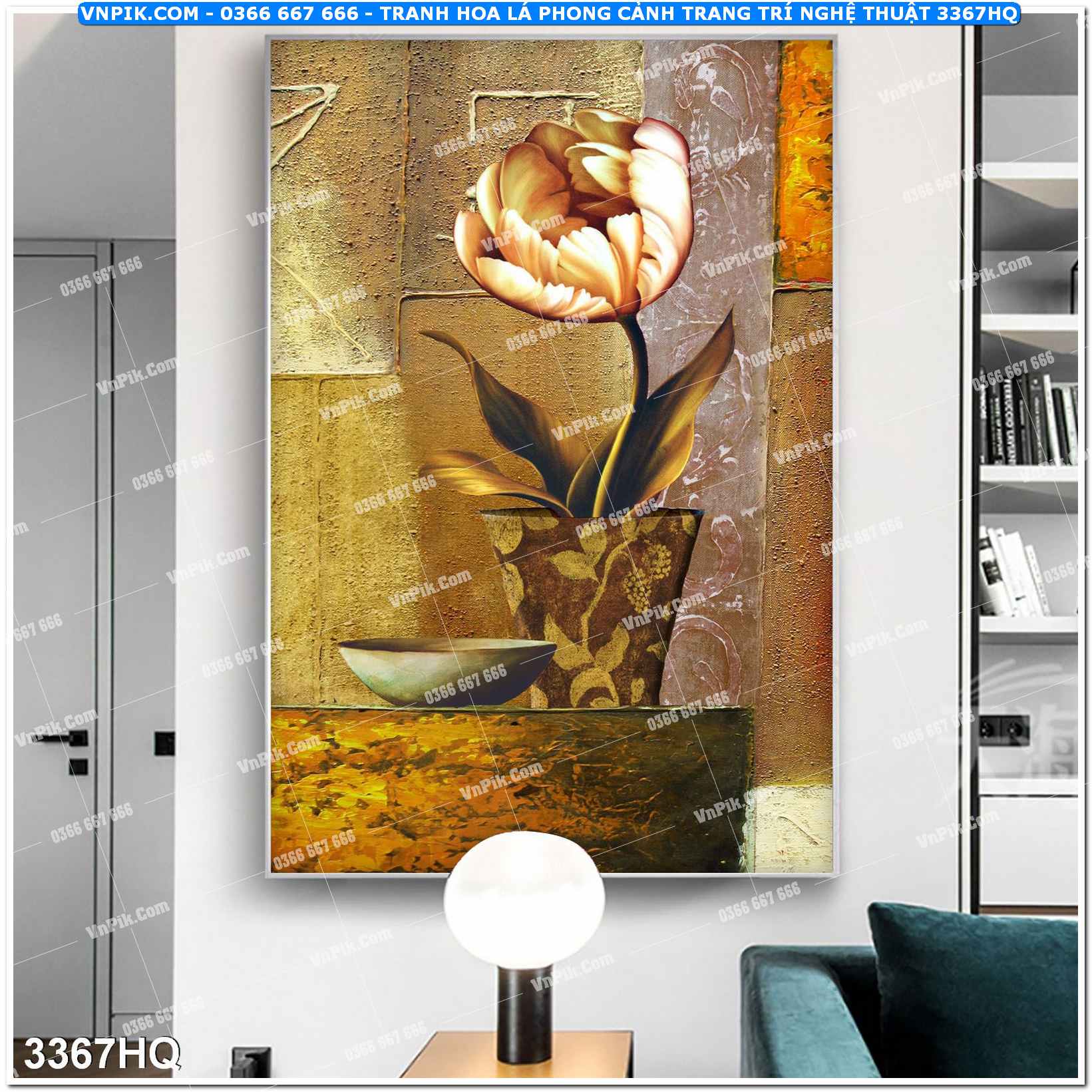 Tranh hoa lá phong cảnh trang trí nghệ thuật 3367HQ