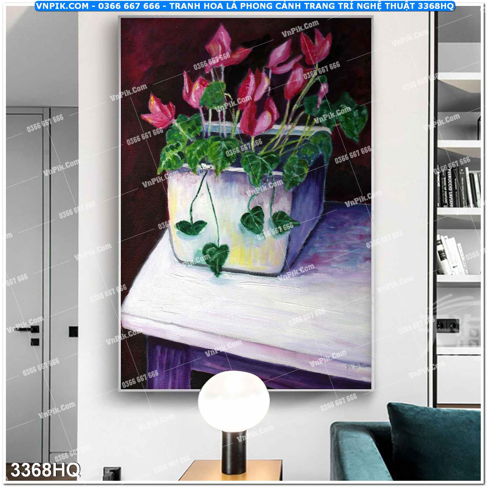 Tranh hoa lá phong cảnh trang trí nghệ thuật 3368HQ