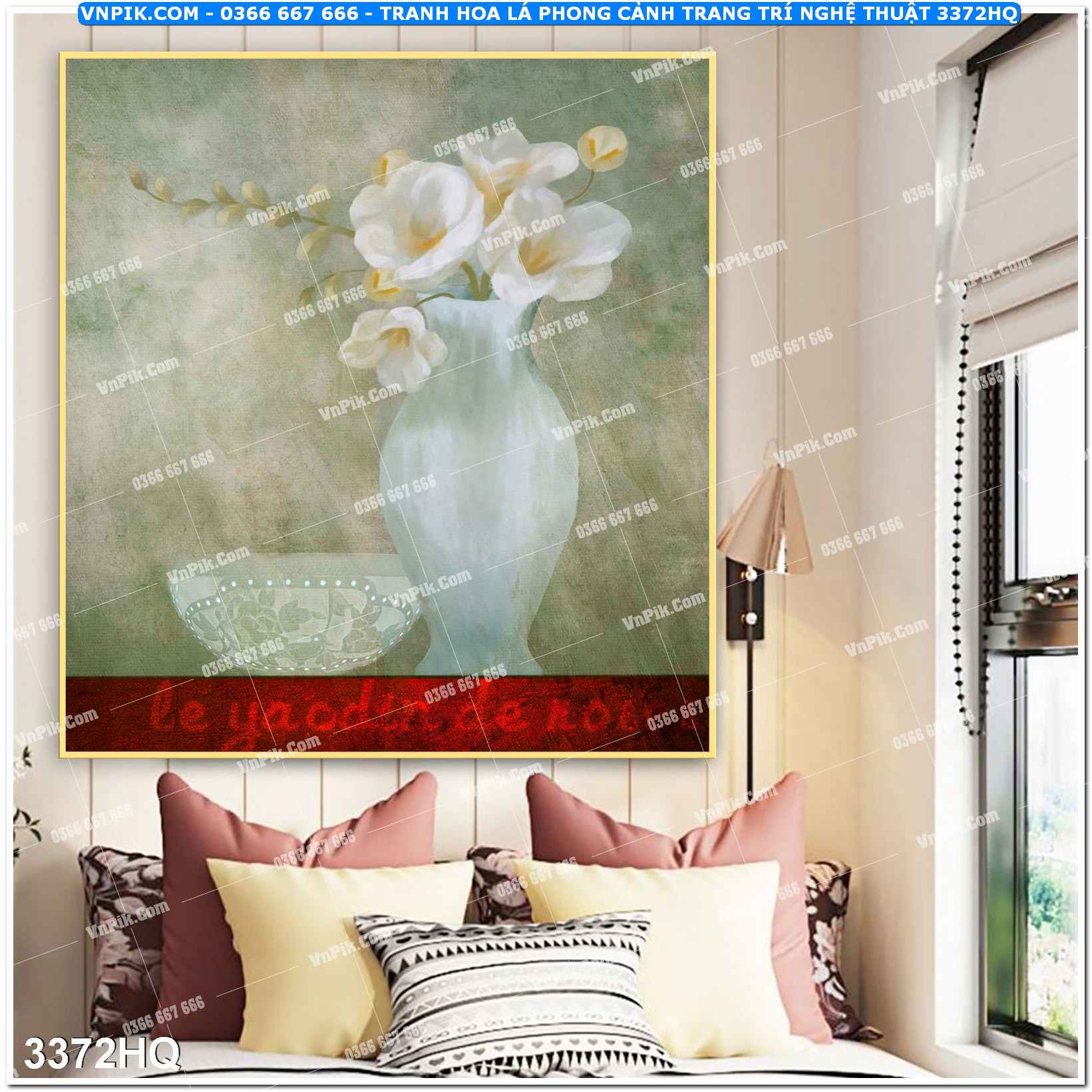 Tranh hoa lá phong cảnh trang trí nghệ thuật 3372HQ