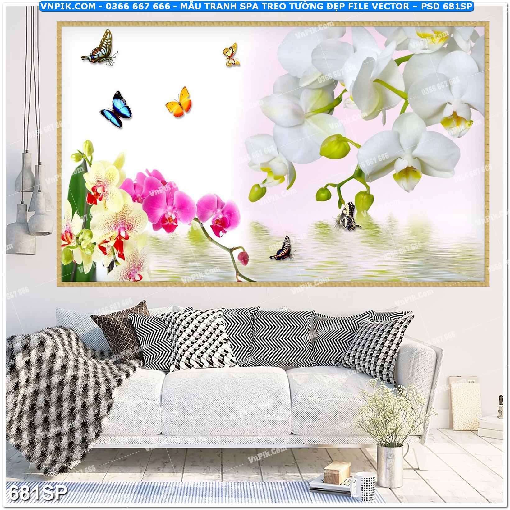 Mẫu tranh spa treo tường đẹp file vector – psd mẫu 681SP