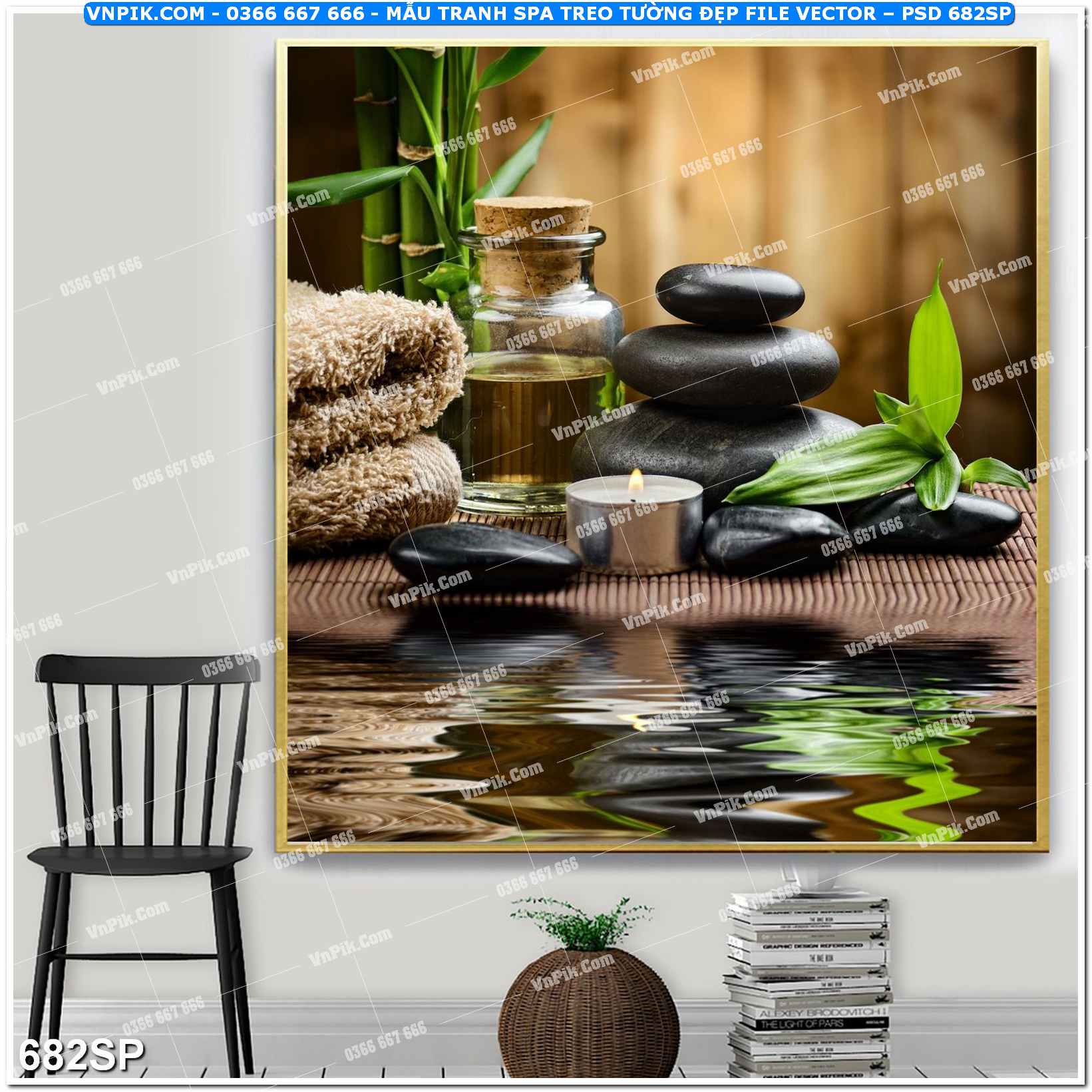 Mẫu tranh spa treo tường đẹp file vector – psd mẫu 682SP