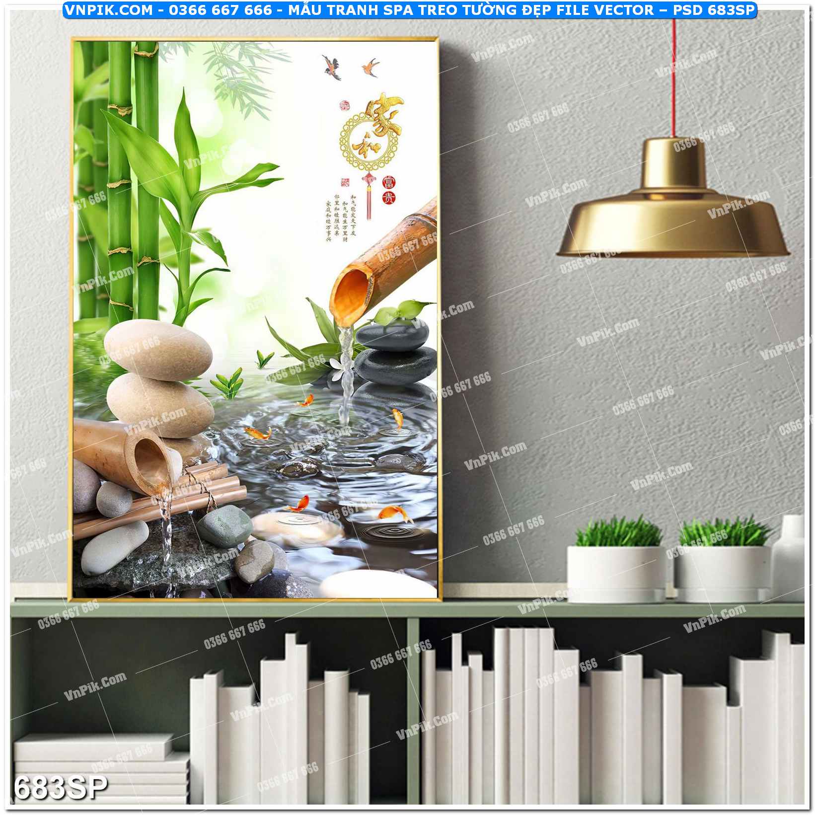 Mẫu tranh spa treo tường đẹp file vector – psd mẫu 683SP