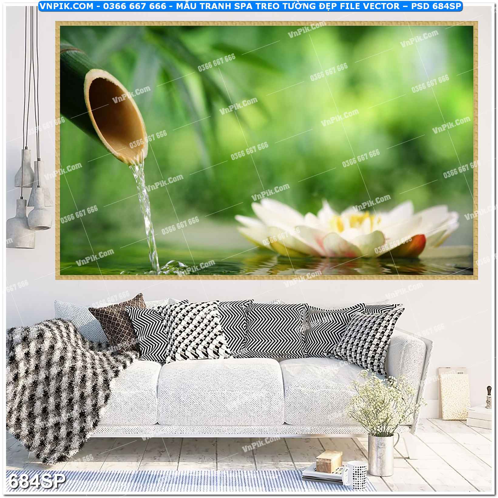 Mẫu tranh spa treo tường đẹp file vector – psd mẫu 684SP