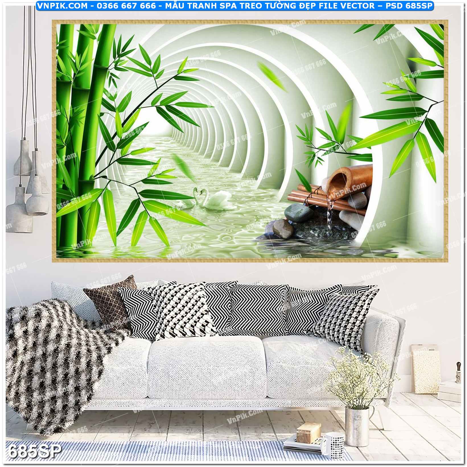 Mẫu tranh spa treo tường đẹp file vector – psd mẫu 685SP