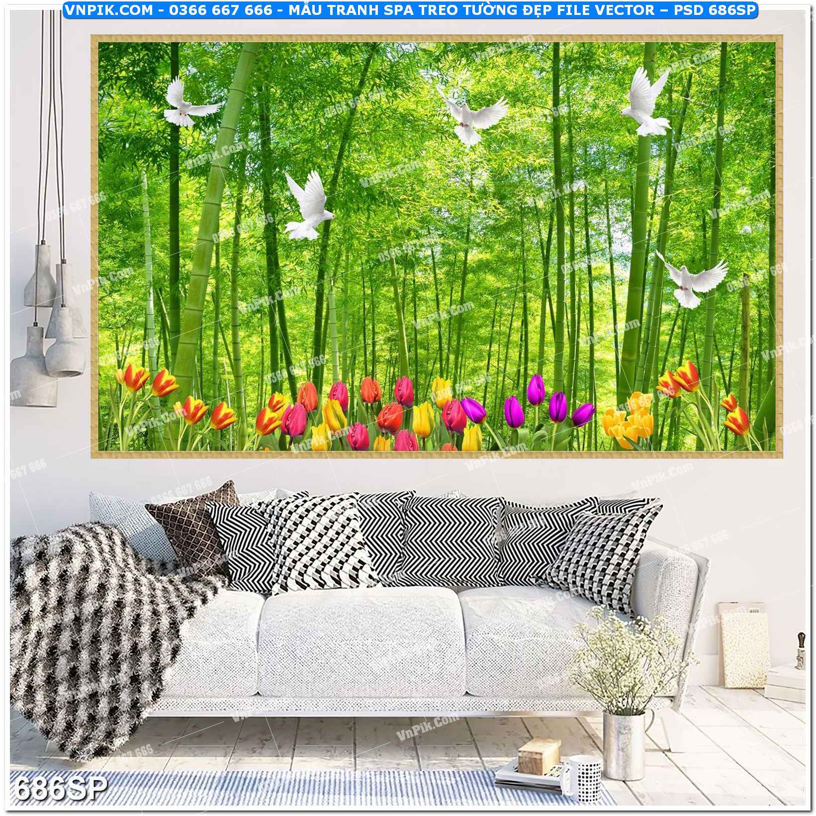 Mẫu tranh spa treo tường đẹp file vector – psd mẫu 686SP