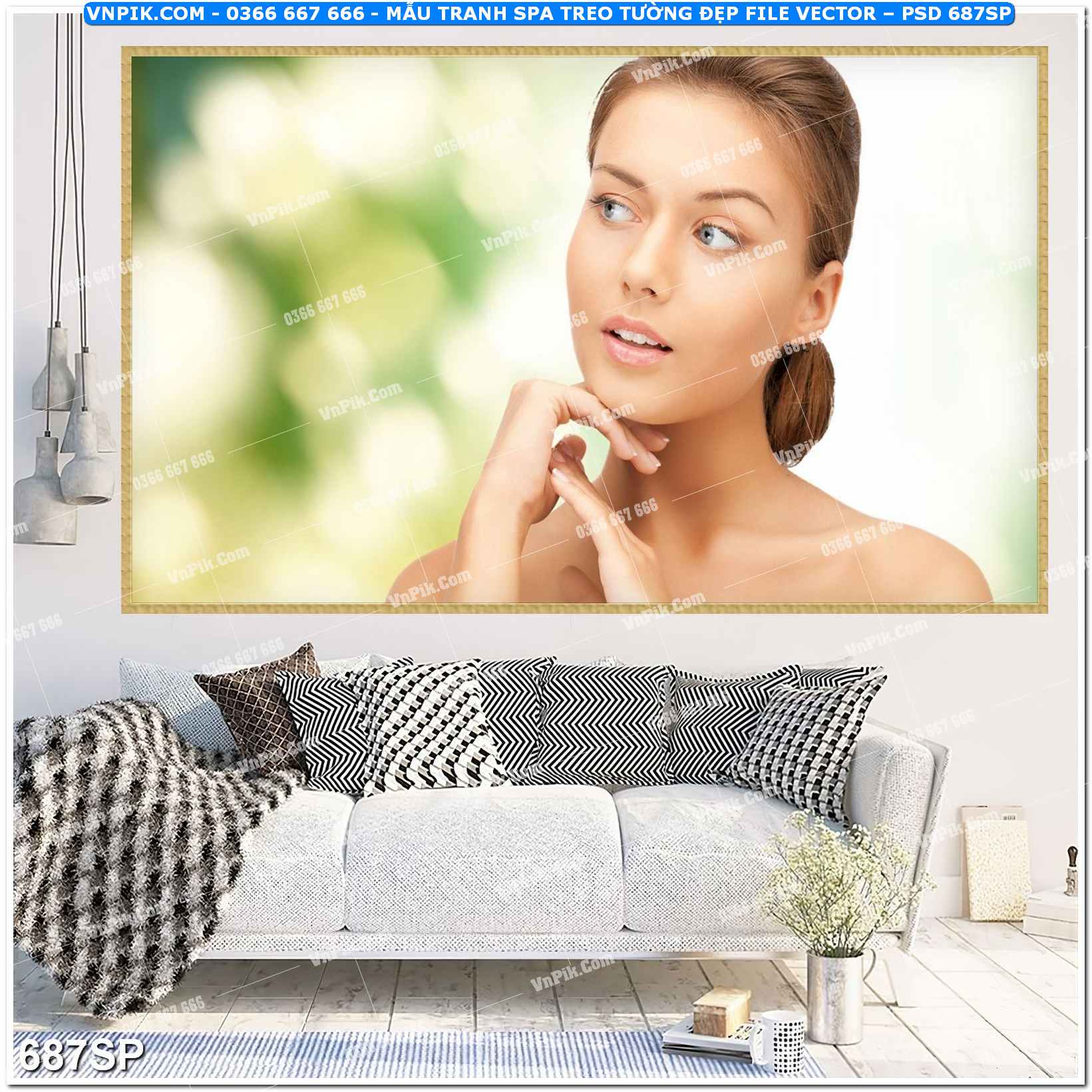 Mẫu tranh spa treo tường đẹp file vector – psd mẫu 687SP
