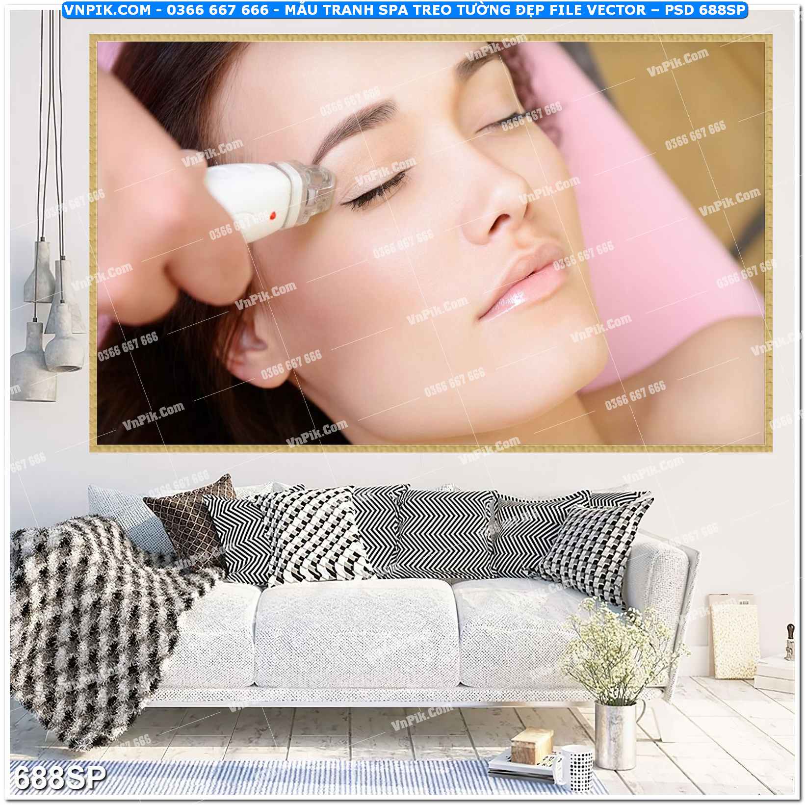 Mẫu tranh spa treo tường đẹp file vector – psd mẫu 688SP