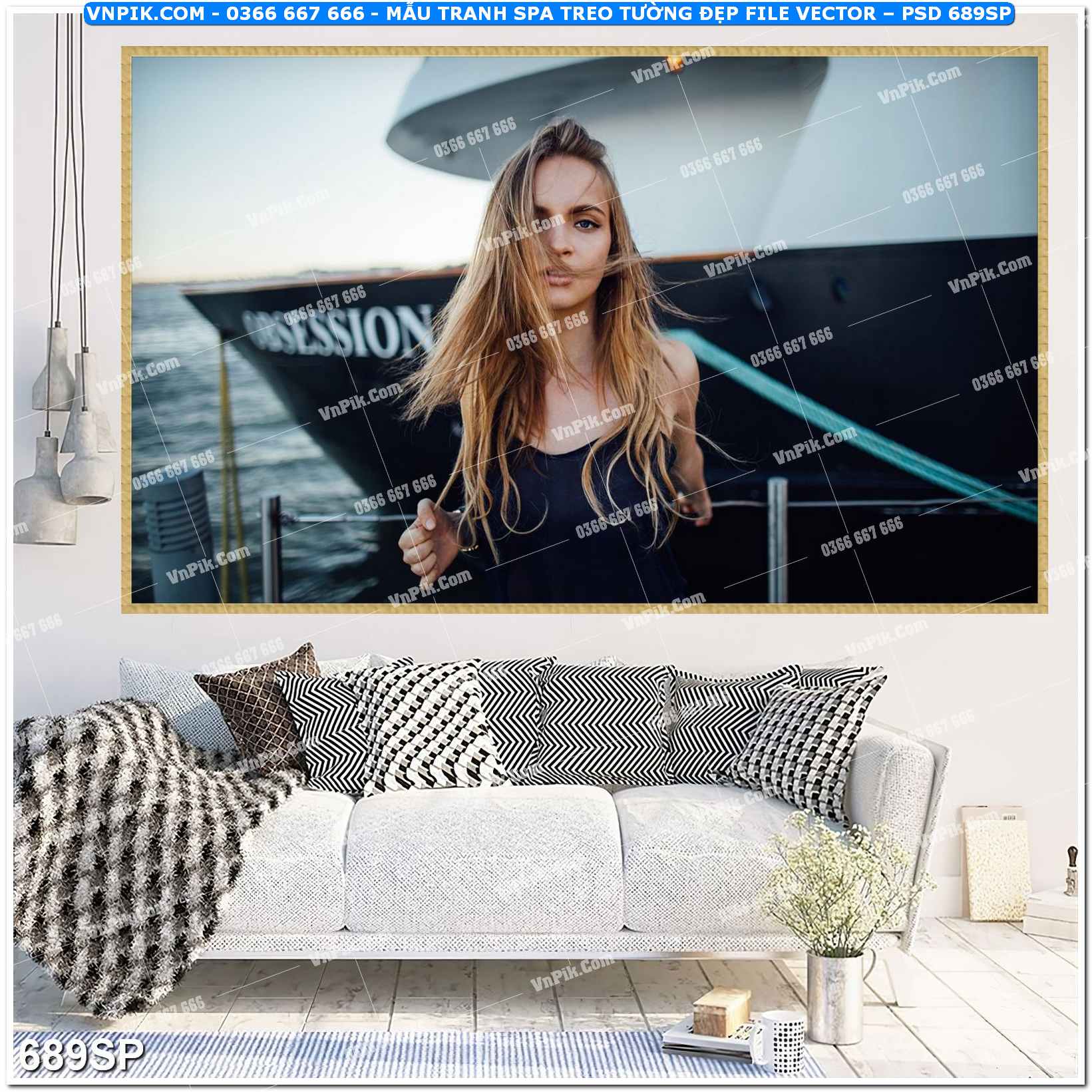 Mẫu tranh spa treo tường đẹp file vector – psd mẫu 689SP