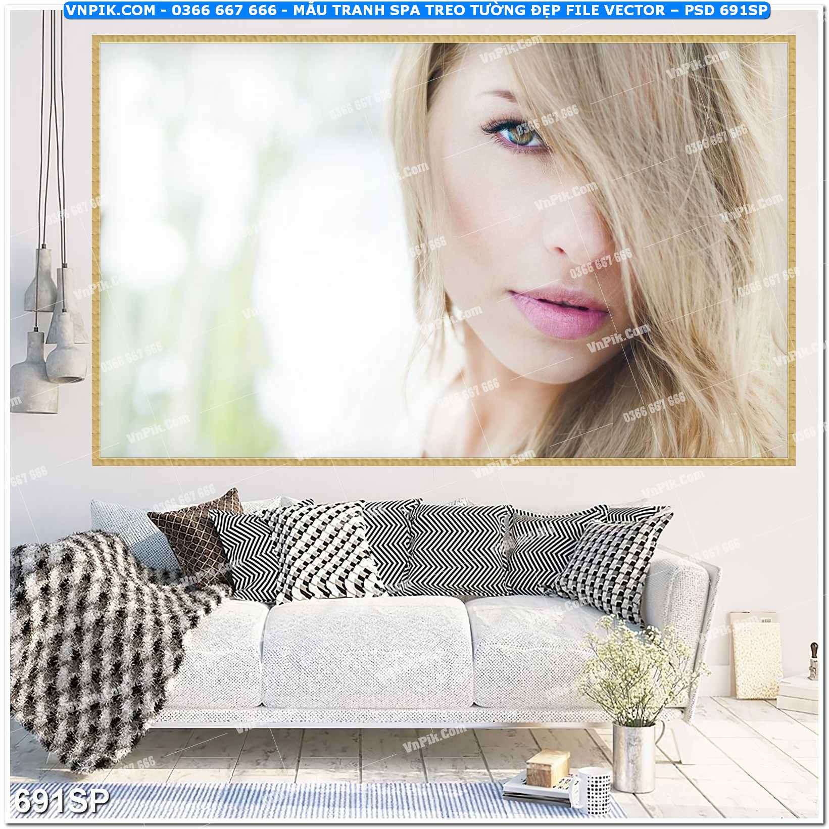 Mẫu tranh spa treo tường đẹp file vector – psd mẫu 691SP