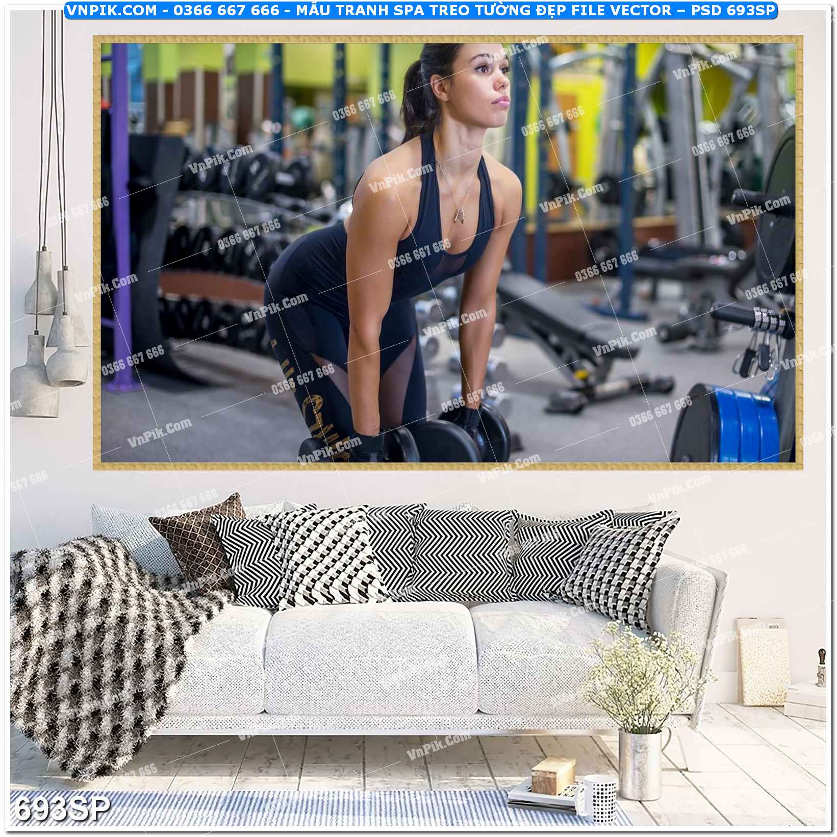 Mẫu tranh spa treo tường đẹp file vector – psd mẫu 693SP
