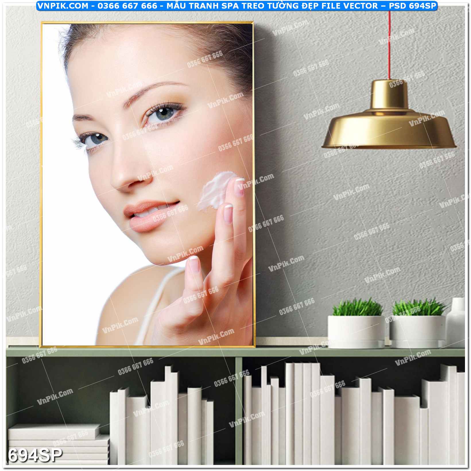 Mẫu tranh spa treo tường đẹp file vector – psd mẫu 694SP