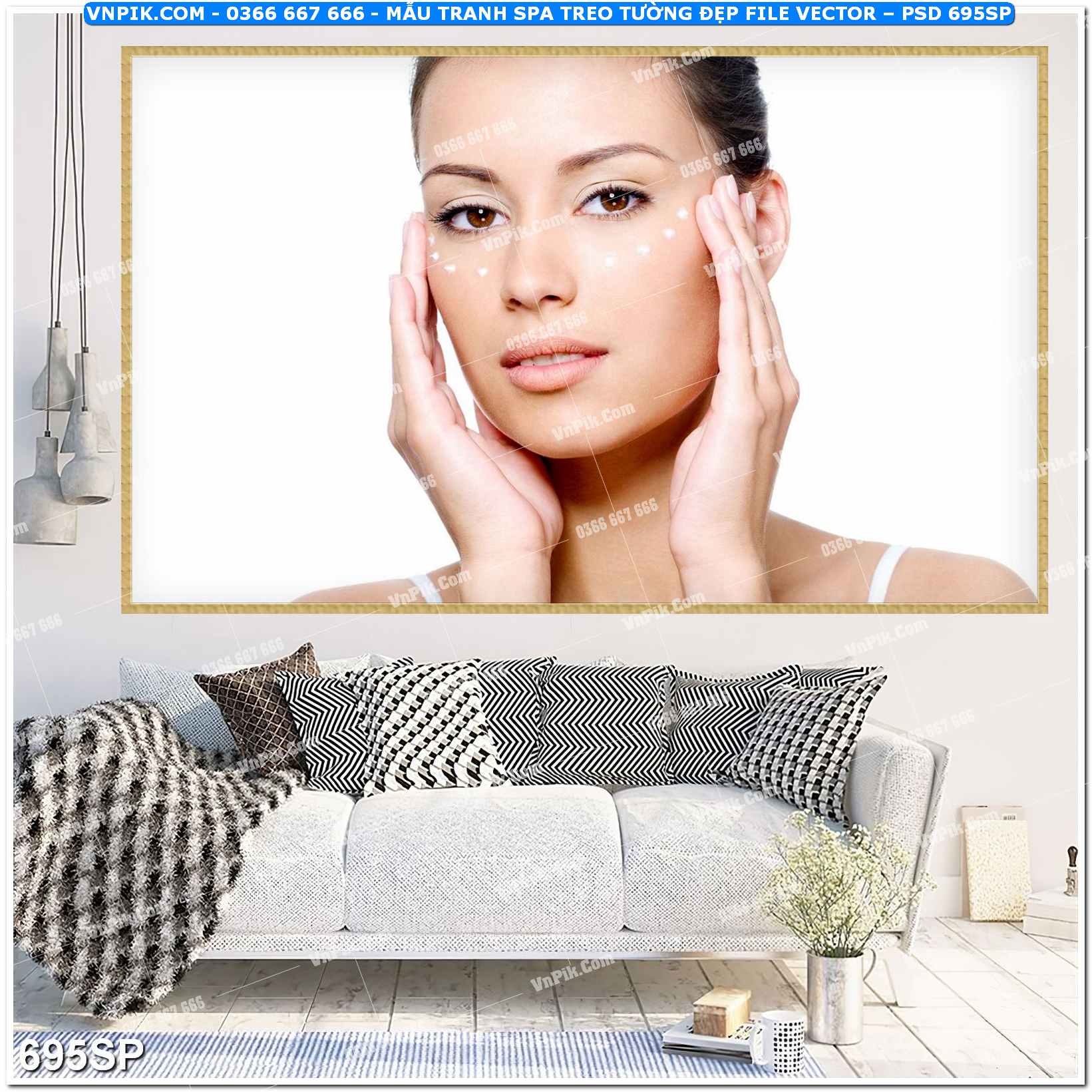 Mẫu tranh spa treo tường đẹp file vector – psd mẫu 695SP