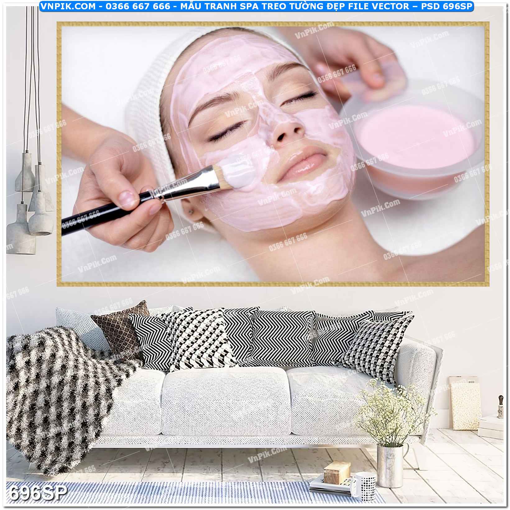 Mẫu tranh spa treo tường đẹp file vector – psd mẫu 696SP