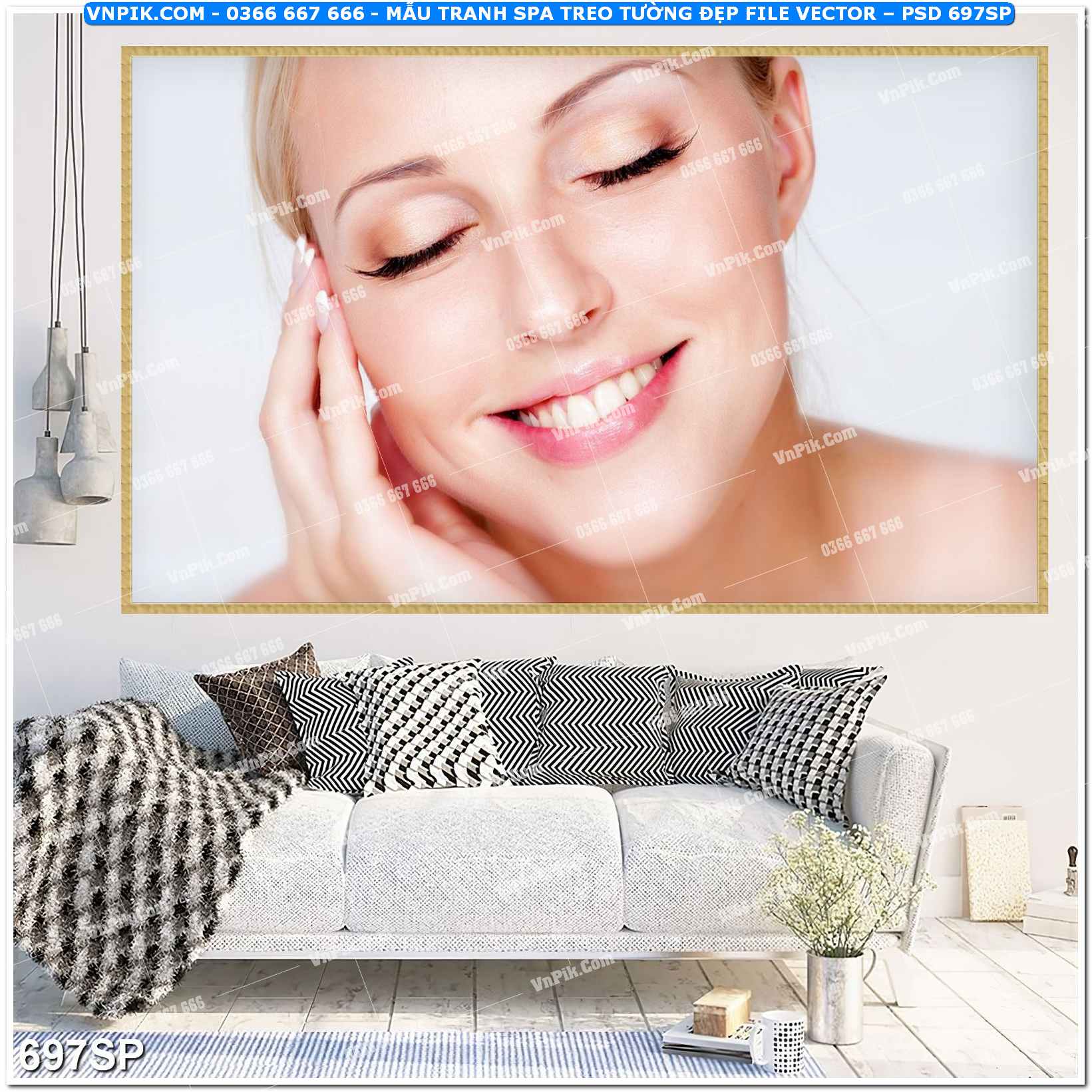 Mẫu tranh spa treo tường đẹp file vector – psd mẫu 697SP