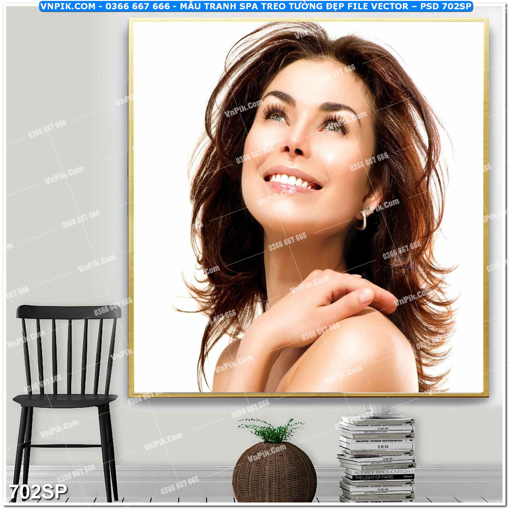 Mẫu tranh spa treo tường đẹp file vector – psd mẫu 702SP