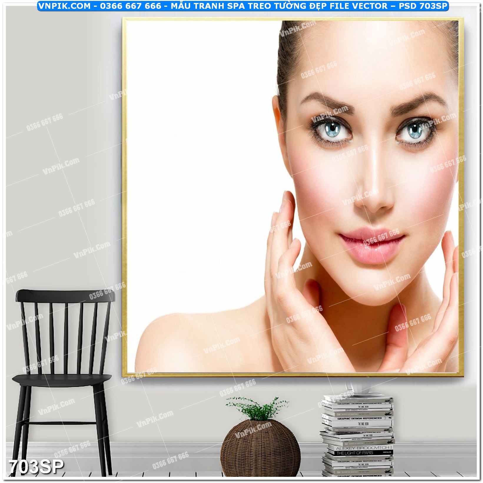 Mẫu tranh spa treo tường đẹp file vector – psd mẫu 703SP