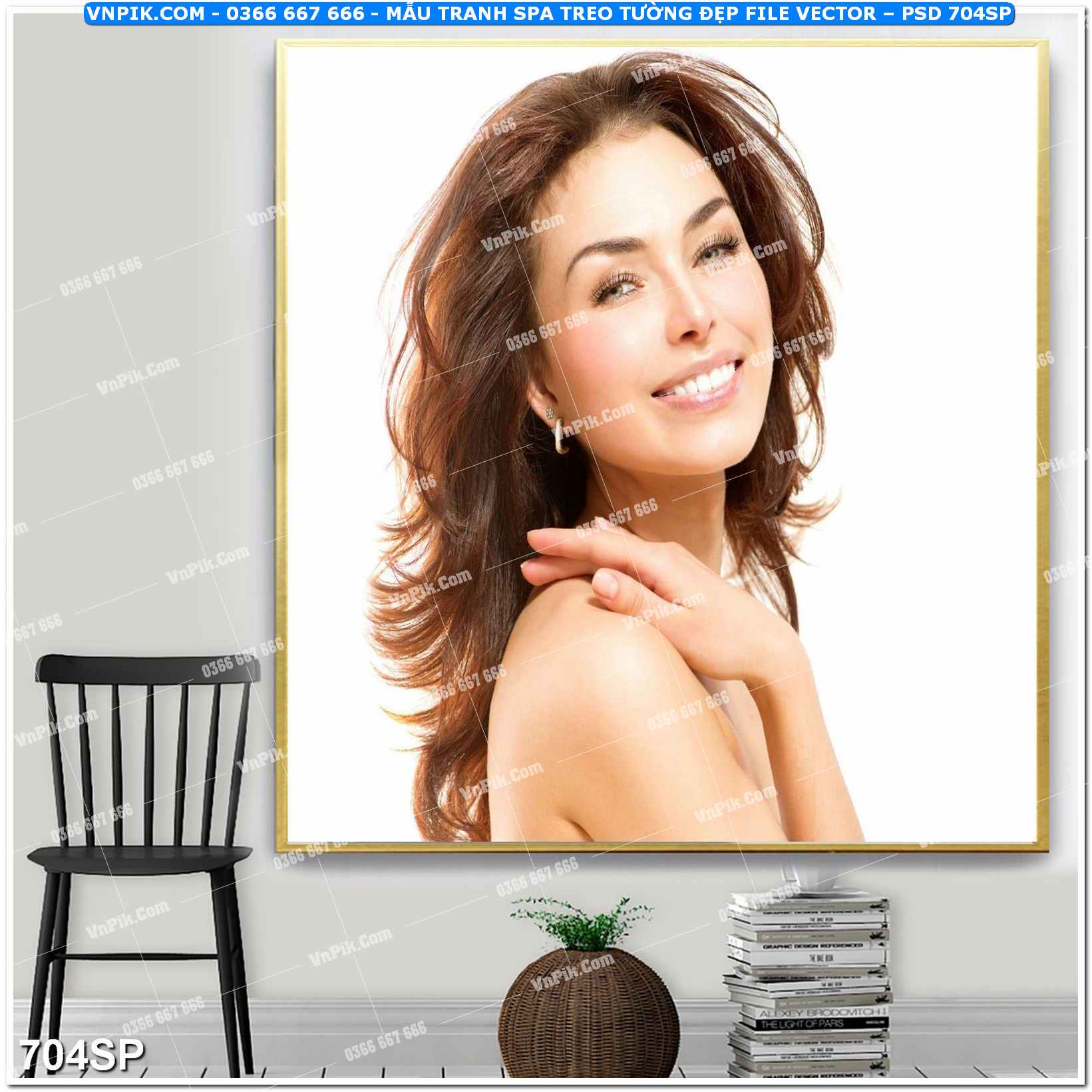 Mẫu tranh spa treo tường đẹp file vector – psd mẫu 704SP