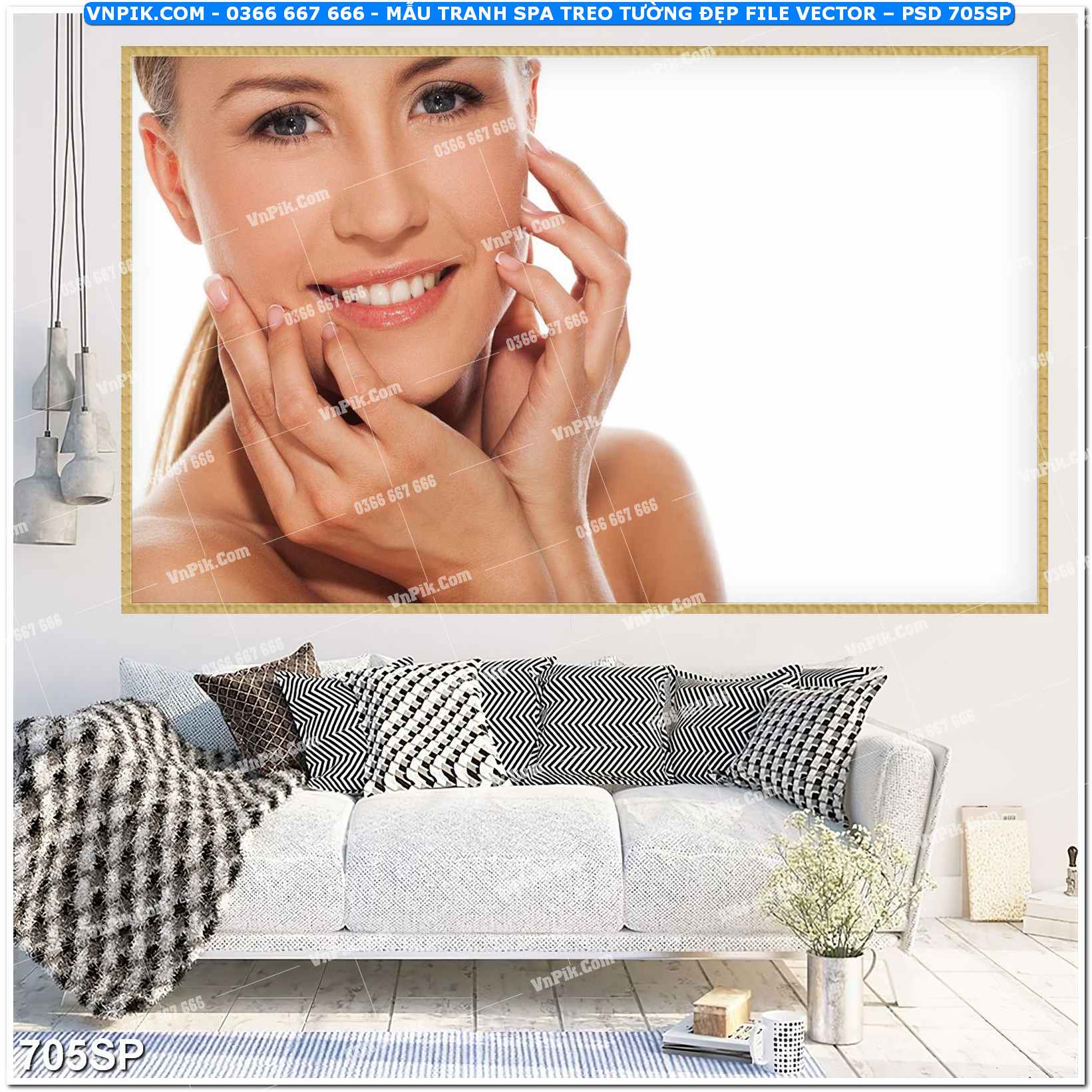 Mẫu tranh spa treo tường đẹp file vector – psd mẫu 705SP