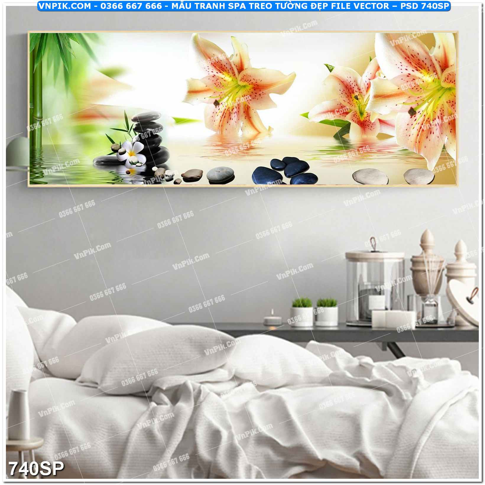 Mẫu tranh spa treo tường đẹp file vector – psd mẫu 740SP
