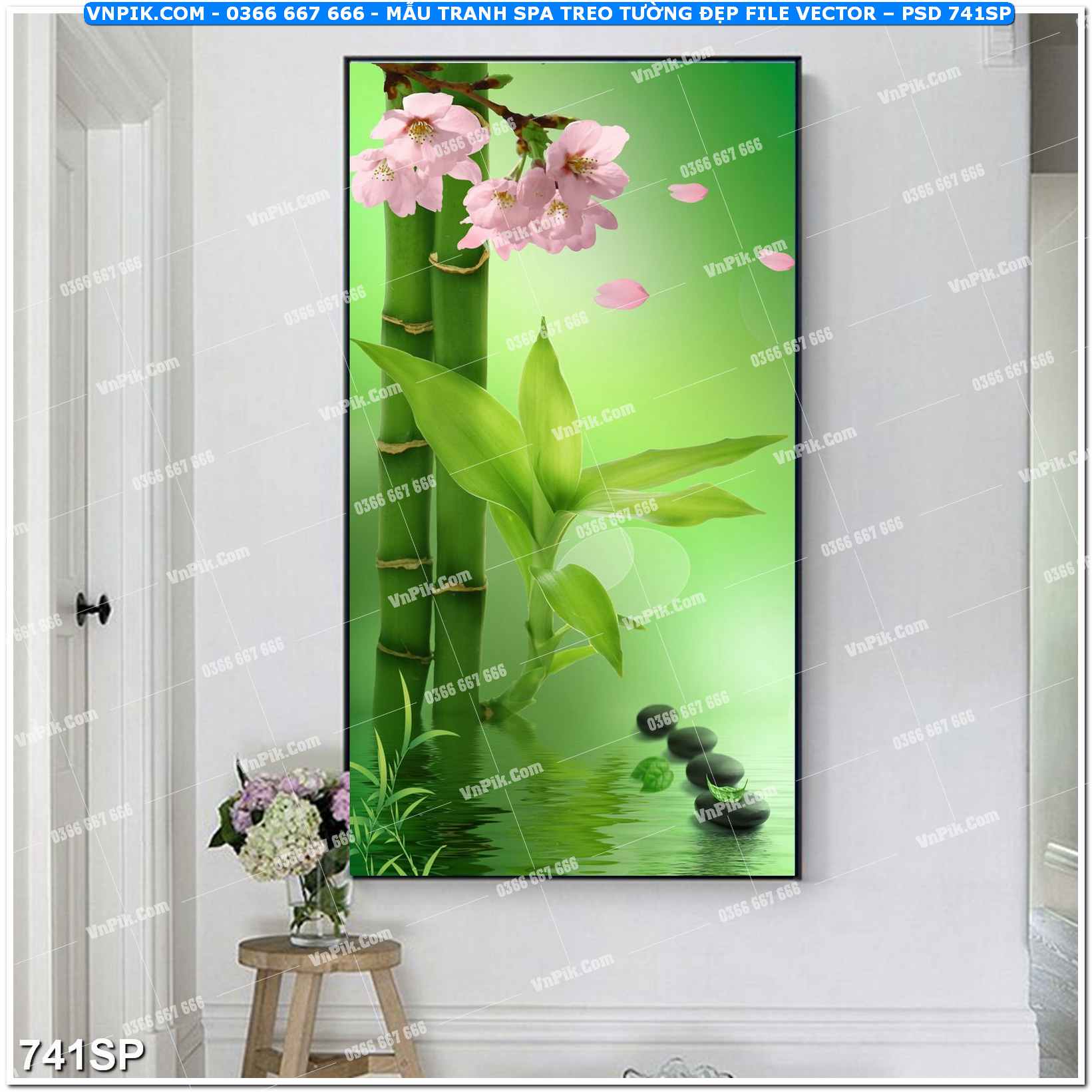 Mẫu tranh spa treo tường đẹp file vector – psd mẫu 741SP