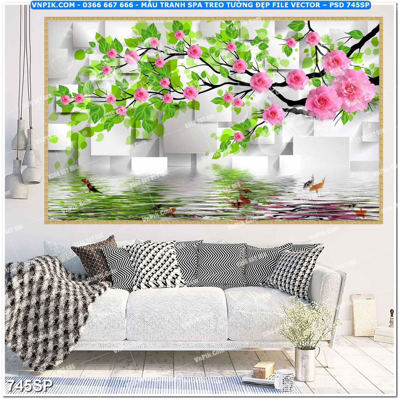 Mẫu tranh spa treo tường đẹp file vector – psd mẫu 745SP