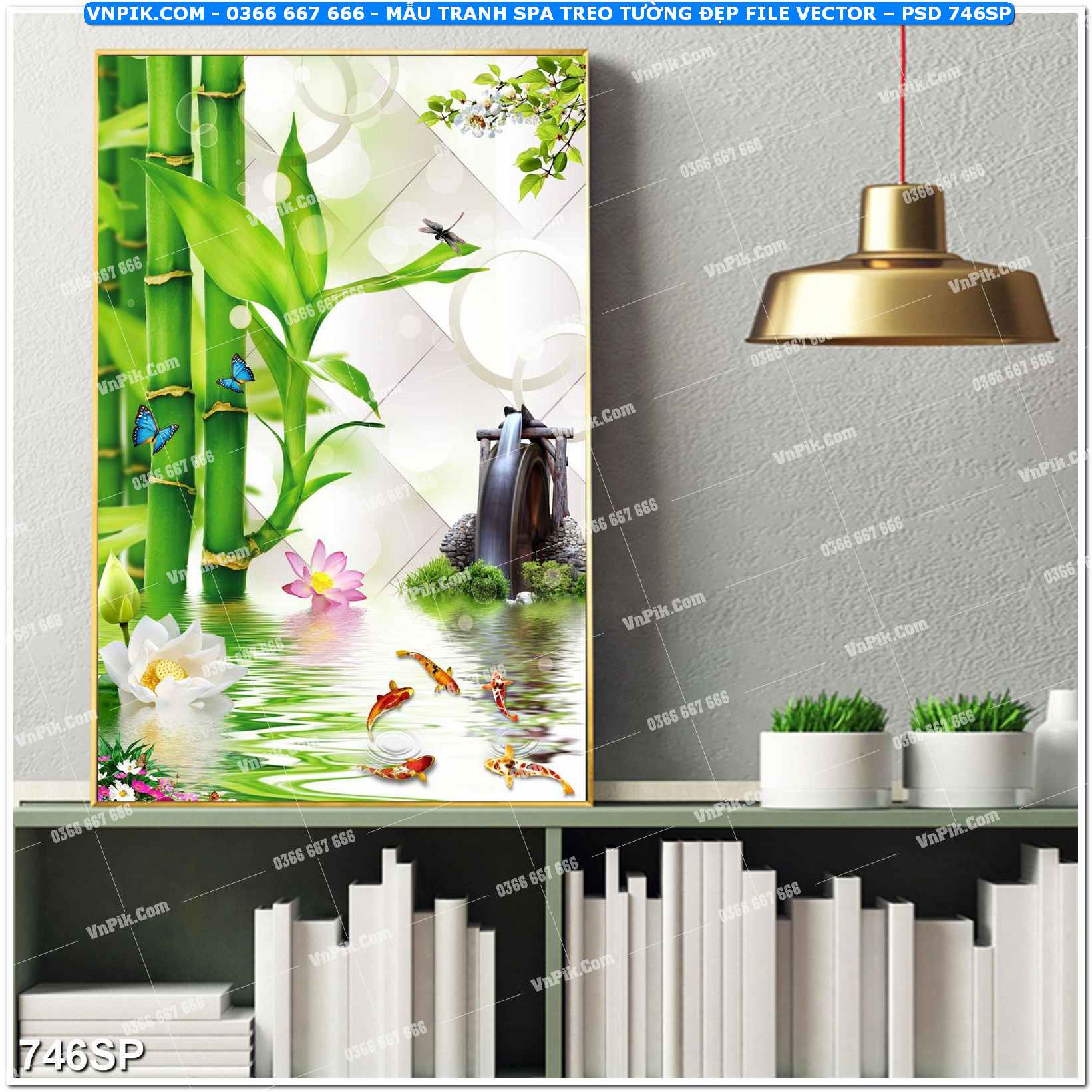 Mẫu tranh spa treo tường đẹp file vector – psd mẫu 746SP