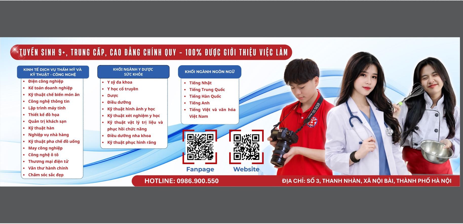 bangzon maket tuyển sinh cao đẳng, trung cấp, giới thiệu việc làm