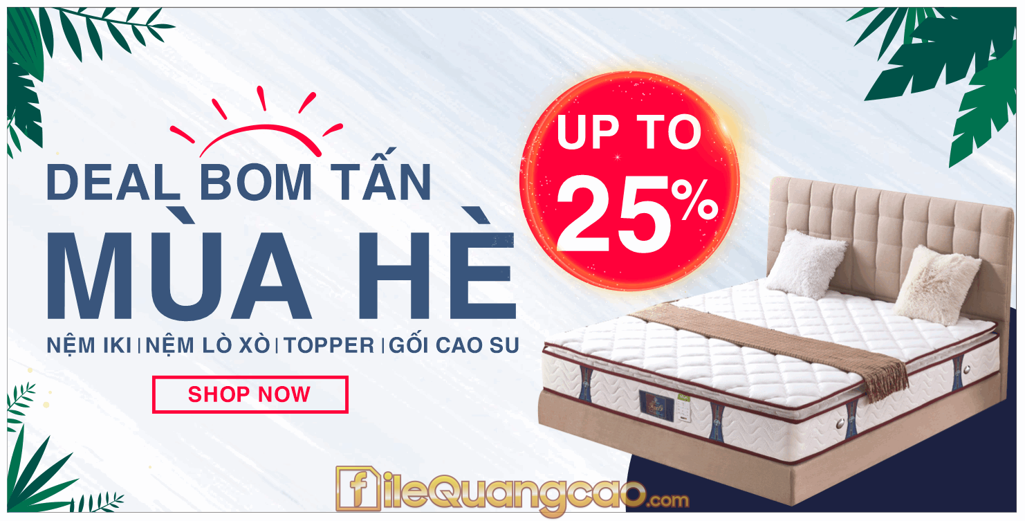 Banner Deal bom tấn mùa hè - Nệm Lò Xo - gối cao su
