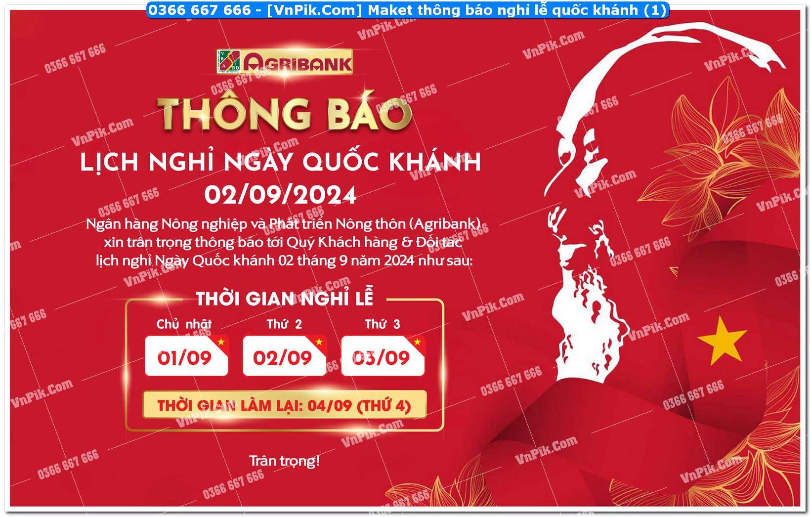 Maket thông báo nghỉ lễ quốc khánh (1)