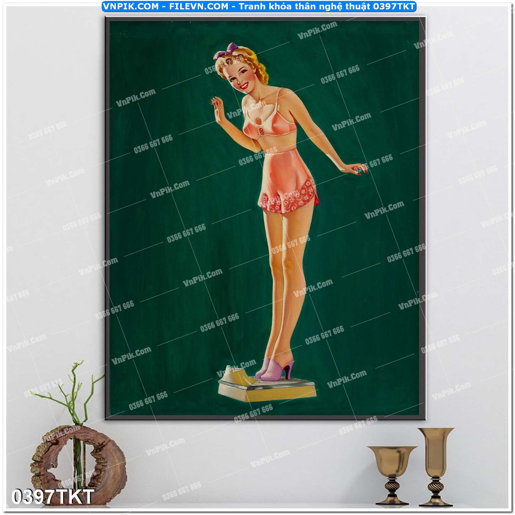 Tranh Thư Pháp – Kim Tiền 0397TKT