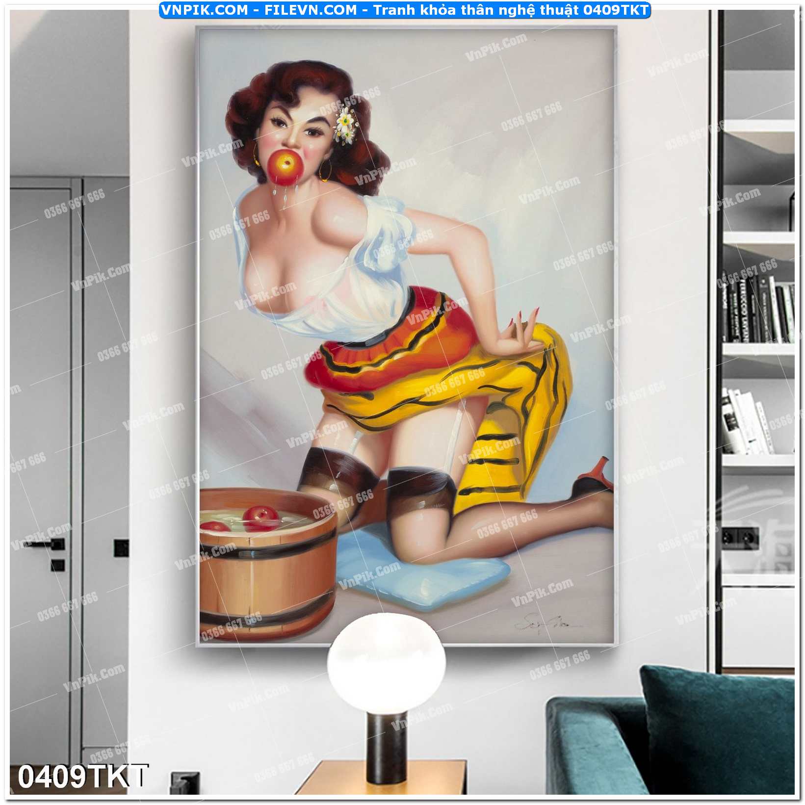 Tranh Thư Pháp – Kim Tiền 0409TKT