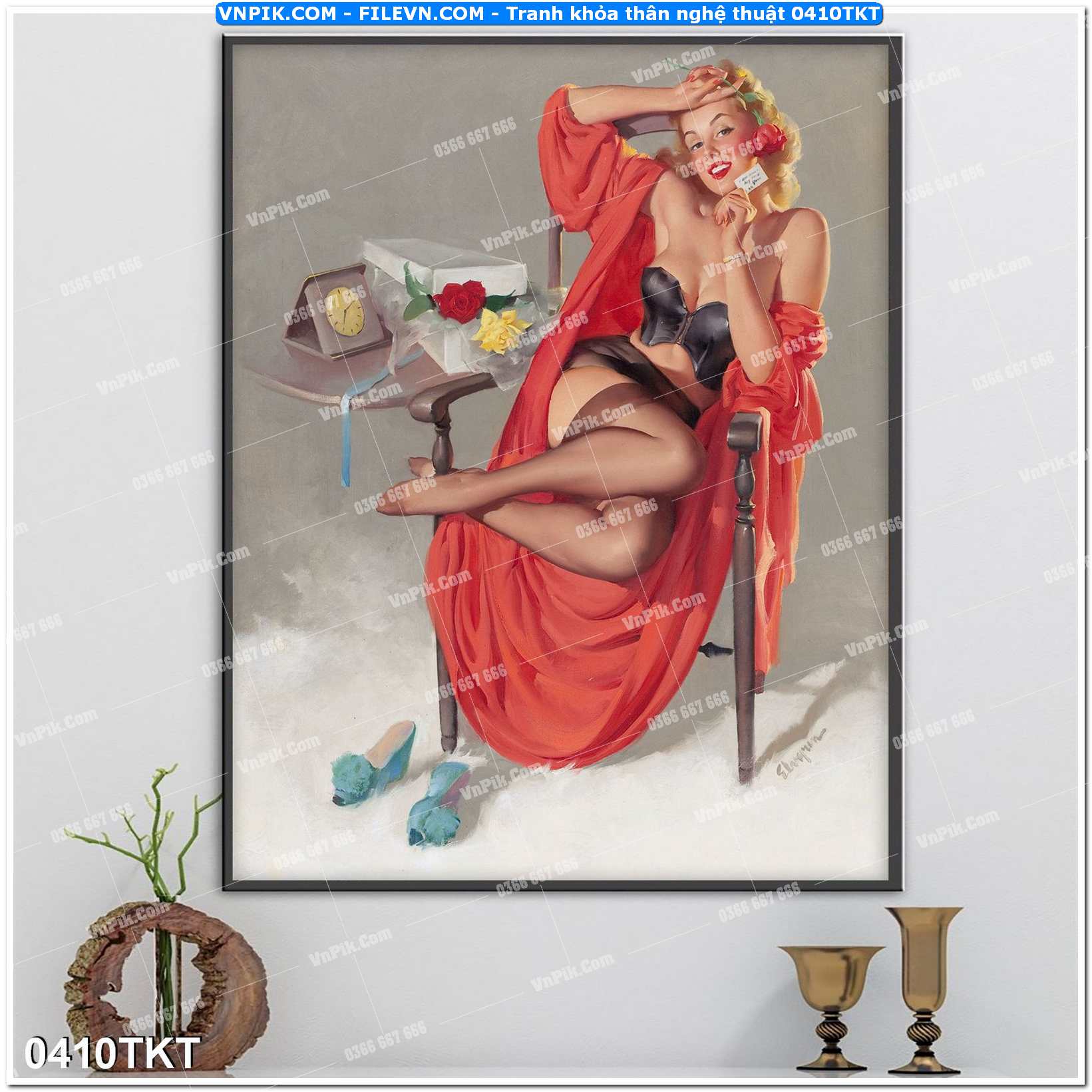 Tranh Thư Pháp – Kim Tiền 0410TKT
