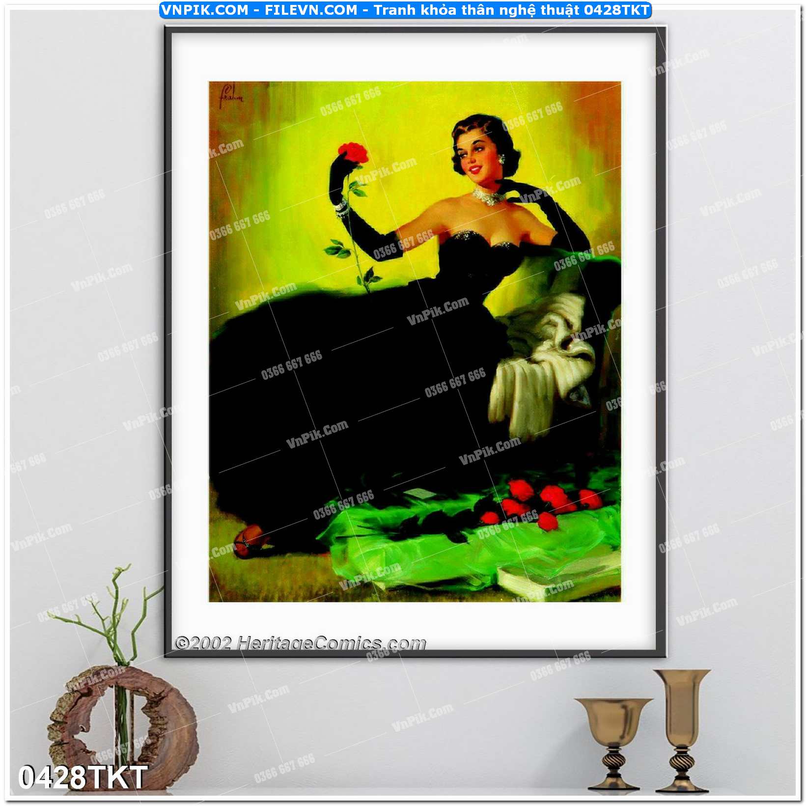 Tranh Thư Pháp – Kim Tiền 0428TKT