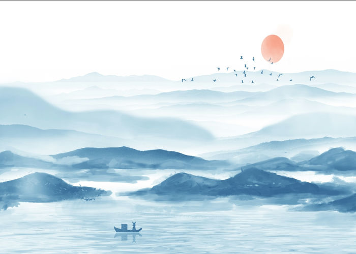 Vector Tranh Trang Trí, Tranh Thủy Mặc (8) - Kho tài nguyên đồ họa