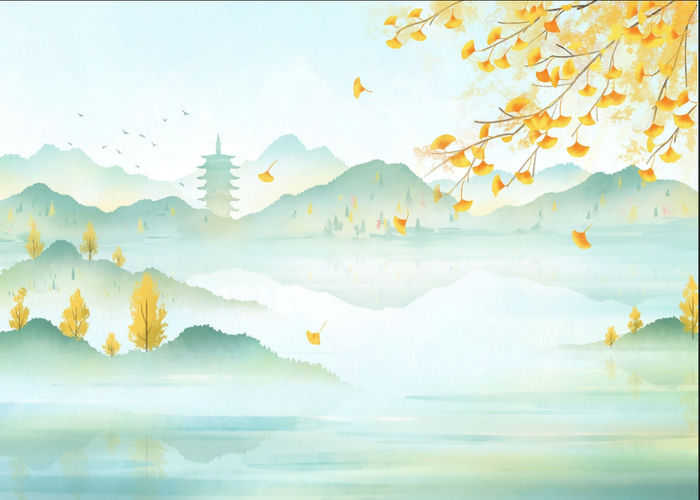 Vector Tranh Trang Trí, Tranh Thủy Mặc (68) - Kho tài nguyên đồ họa