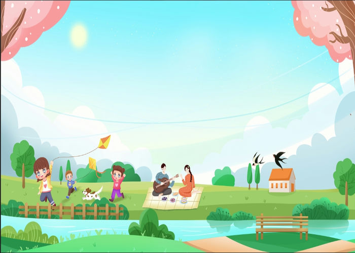 Phông Nền Mùa Xuân, Cắm Trại, Picnic (24) - Kho tài nguyên đồ họa