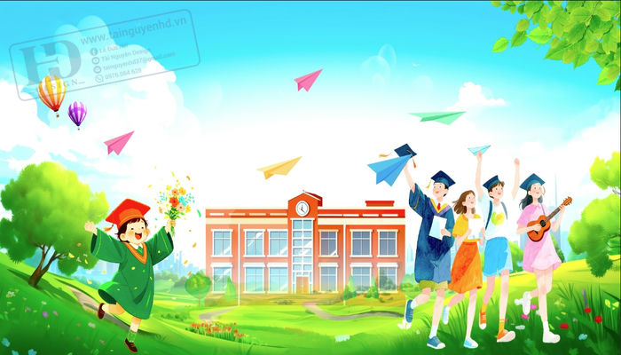 Phông Nền Lễ Tốt Nghiệp, Họp Lớp (17) - Kho tài nguyên đồ họa