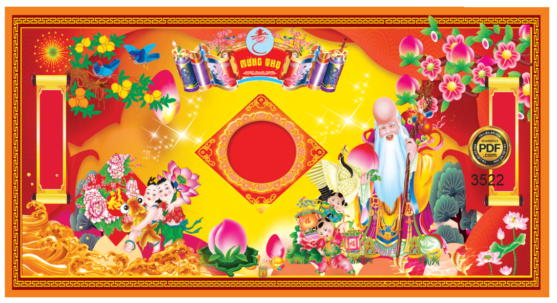 Market mẫu mừng thọ đẹp #8 file Corel