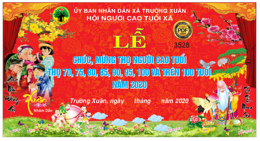 Phông Lễ mừng thọ người cao tuổi xã Trường Xuân