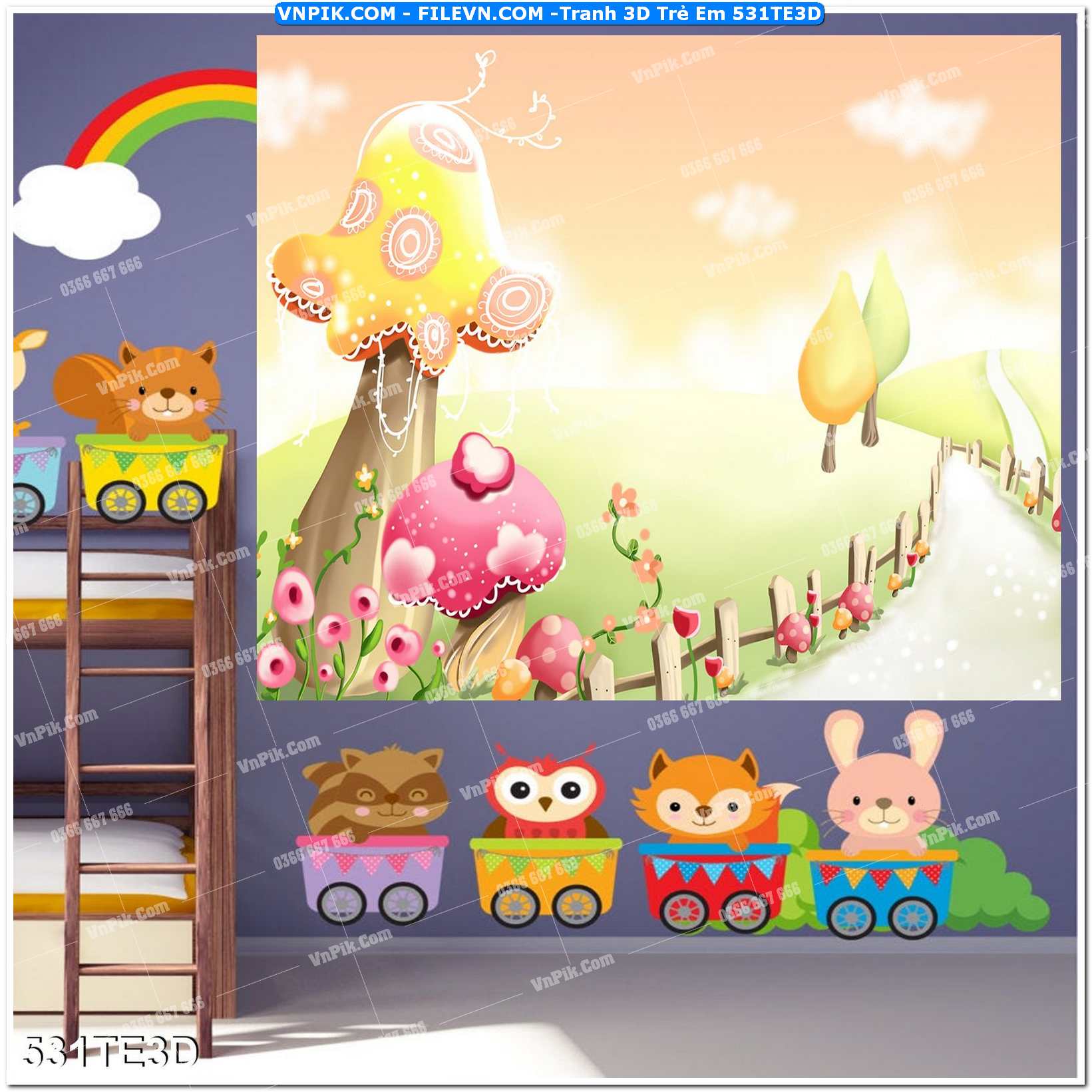 Tranh 3D Trẻ Em 531TE3D