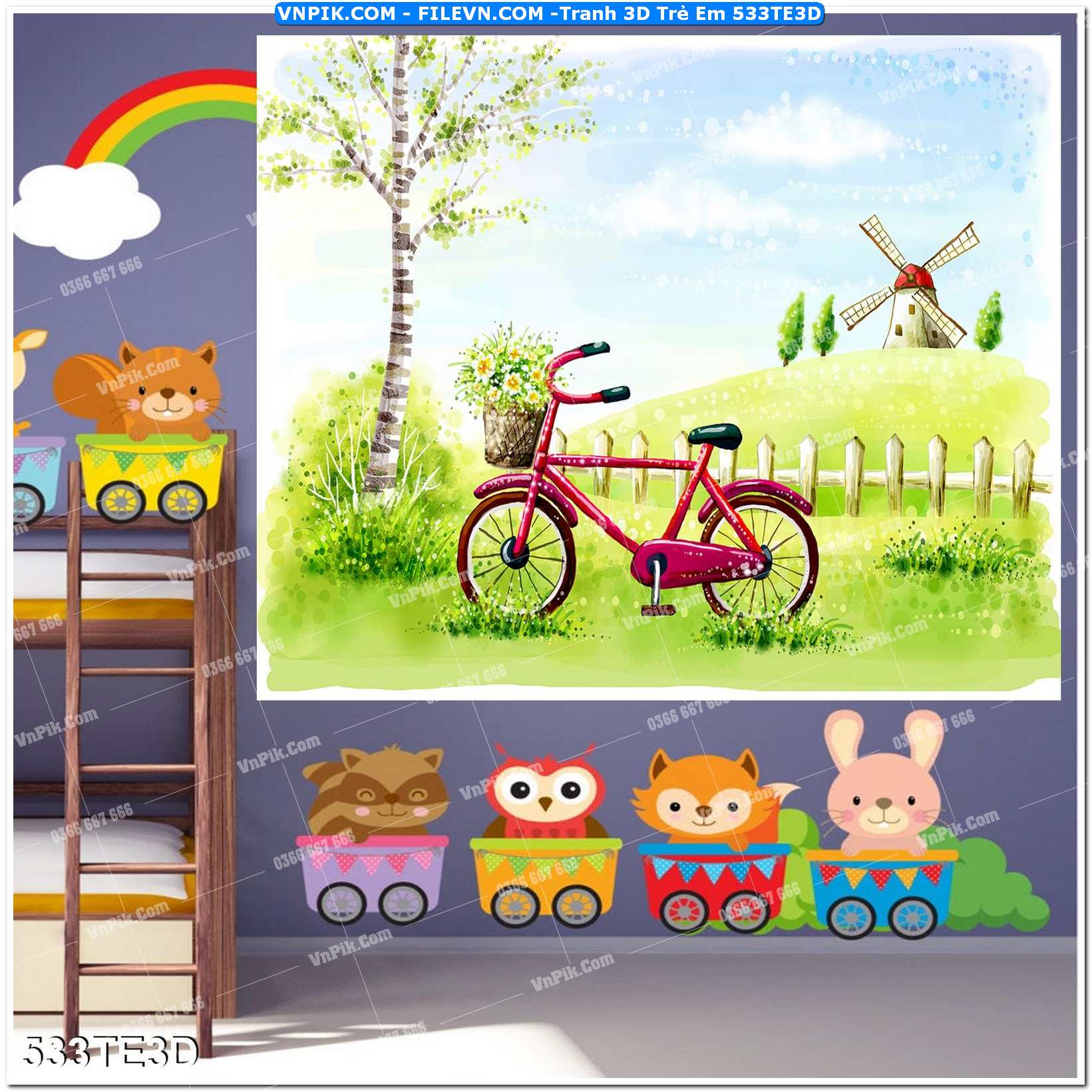 Tranh 3D Trẻ Em 533TE3D