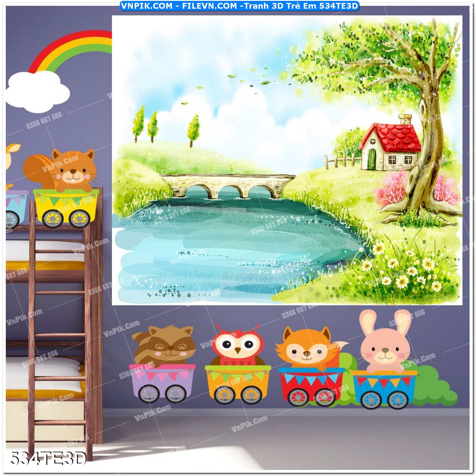 Tranh 3D Trẻ Em 534TE3D