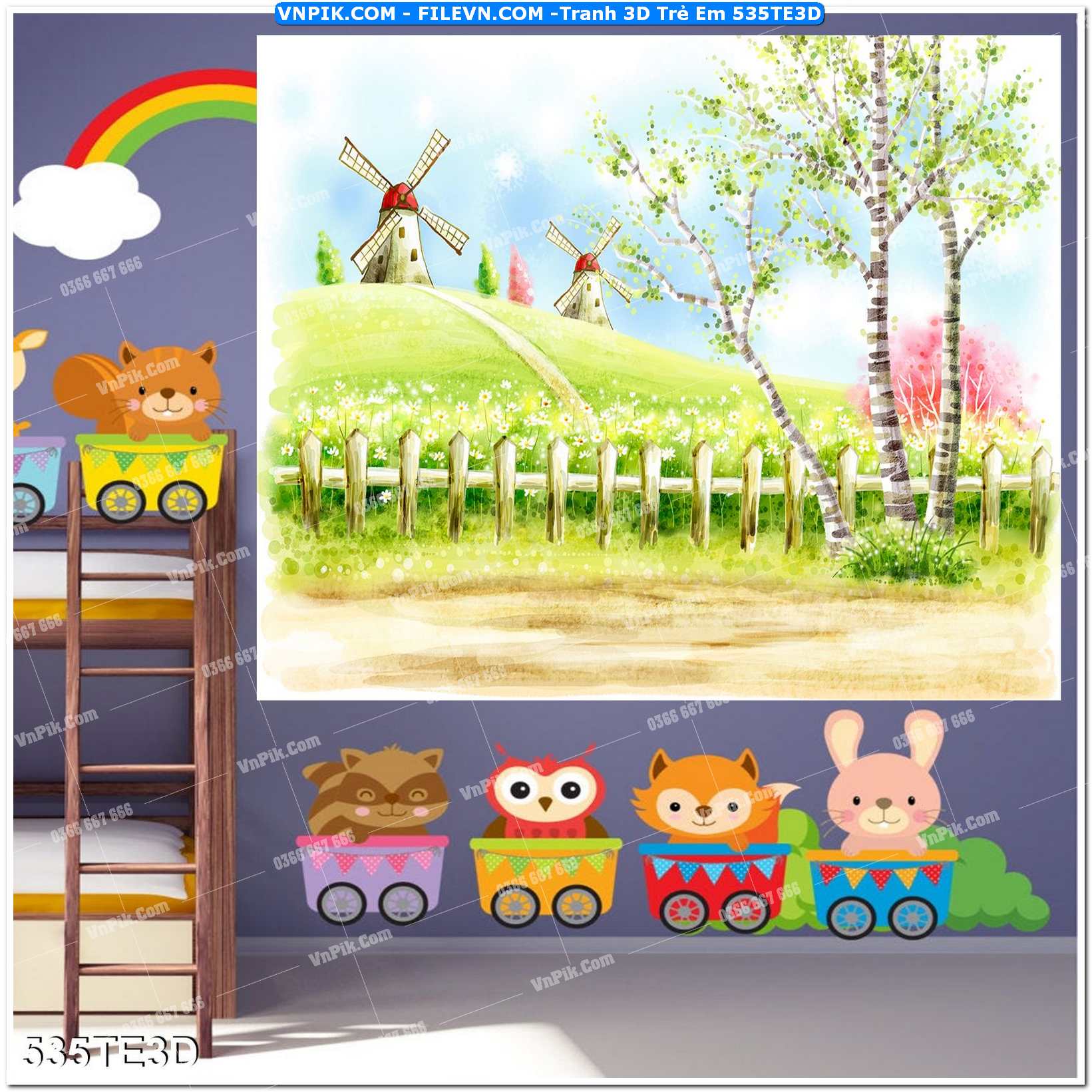 Tranh 3D Trẻ Em 535TE3D