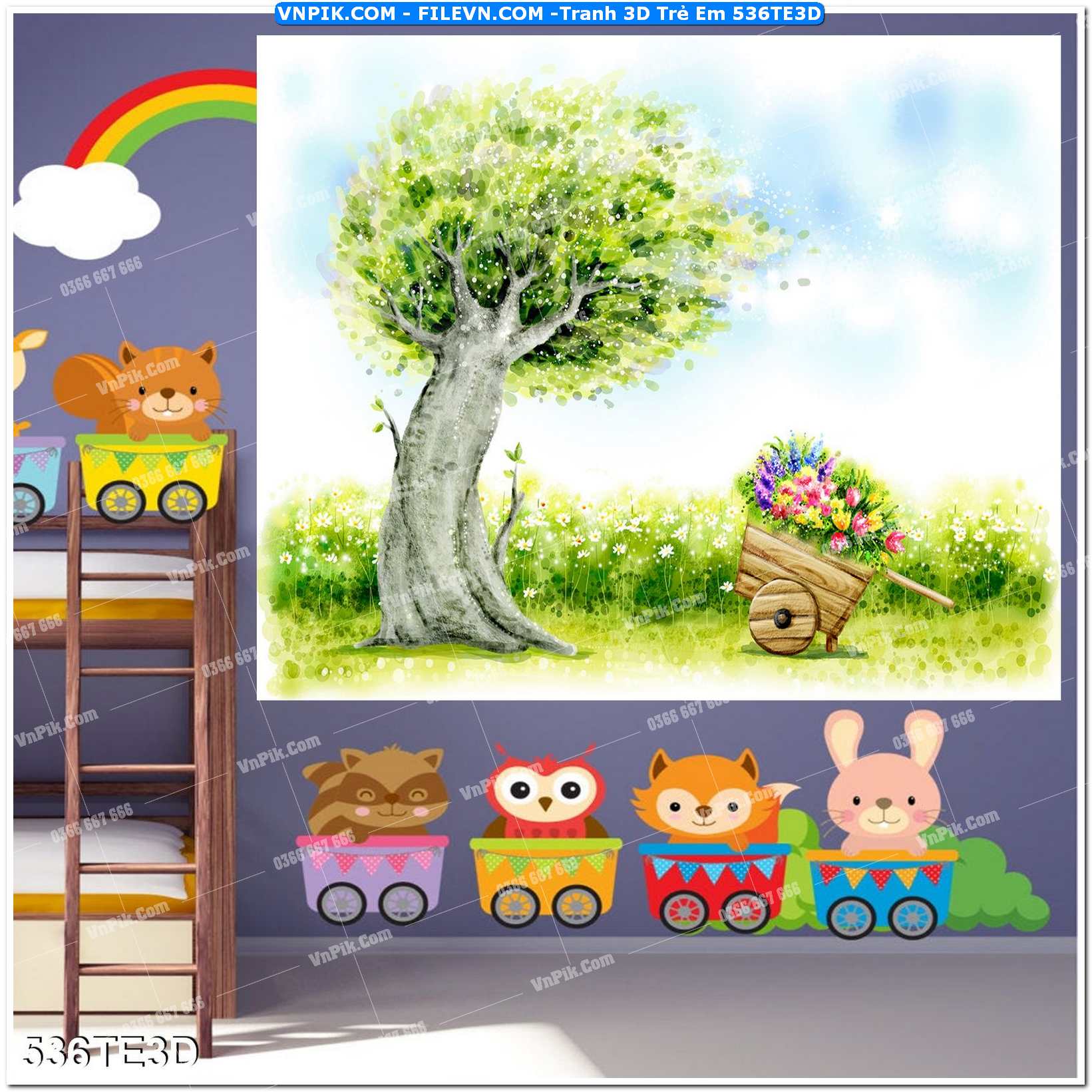 Tranh 3D Trẻ Em 536TE3D