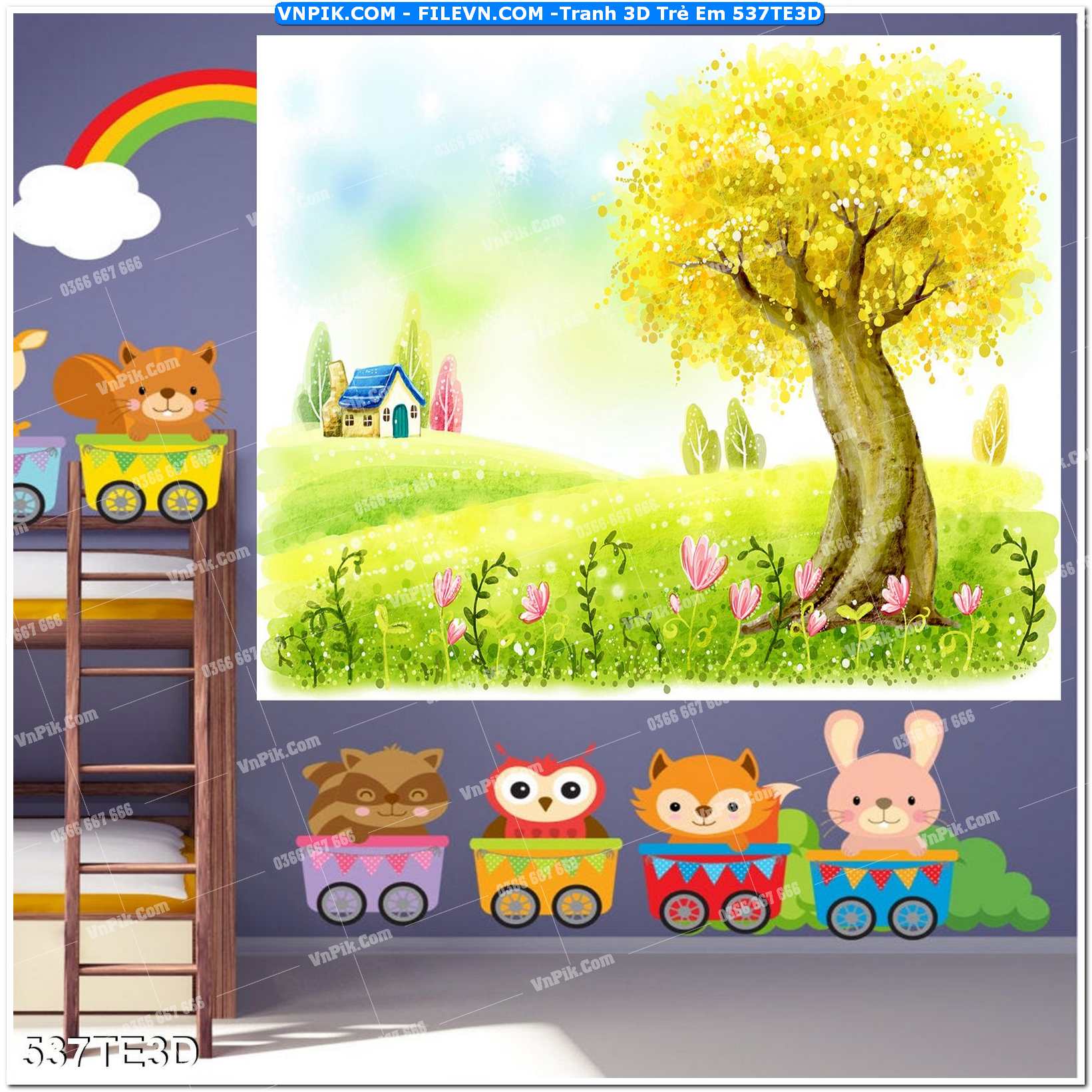 Tranh 3D Trẻ Em 537TE3D