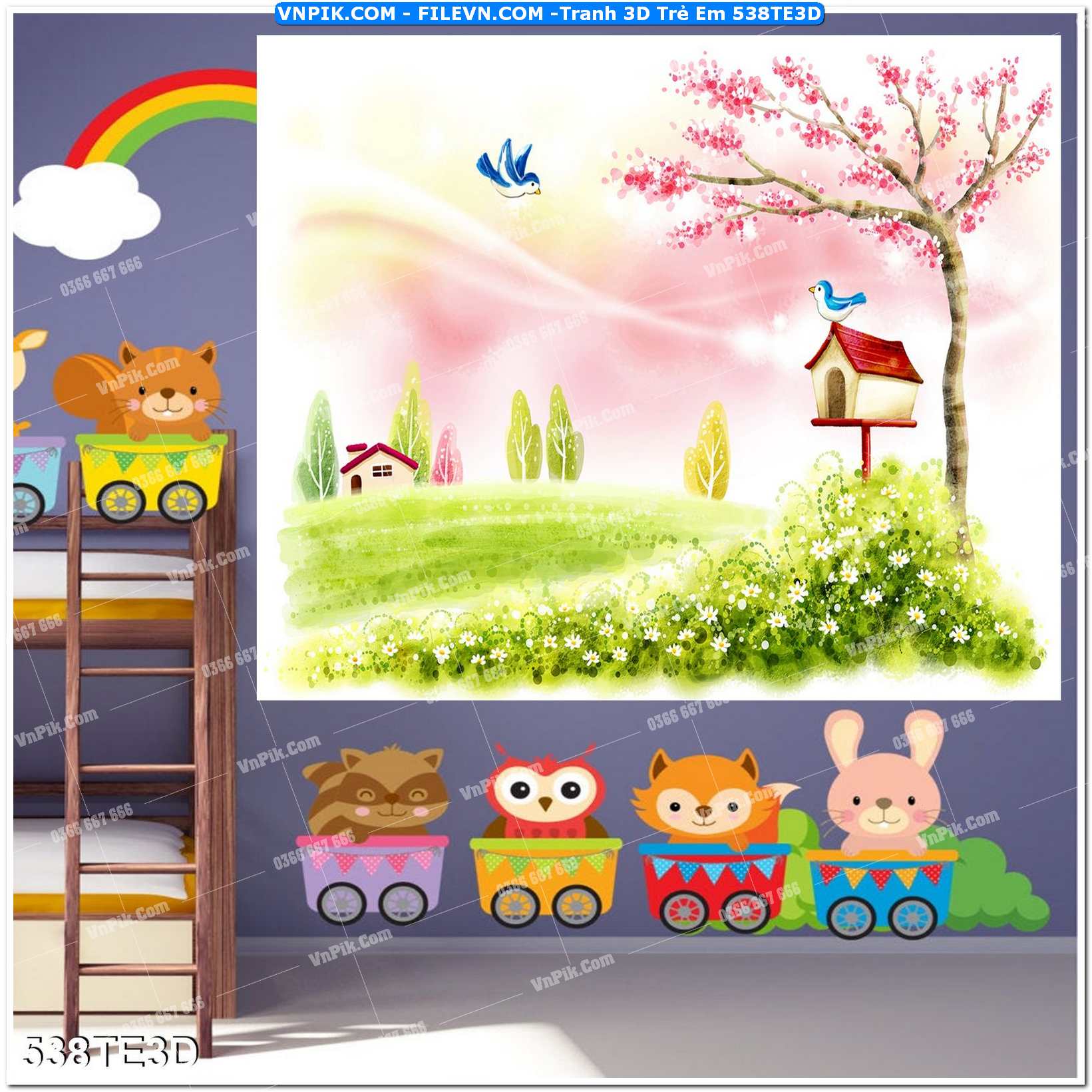 Tranh 3D Trẻ Em 538TE3D