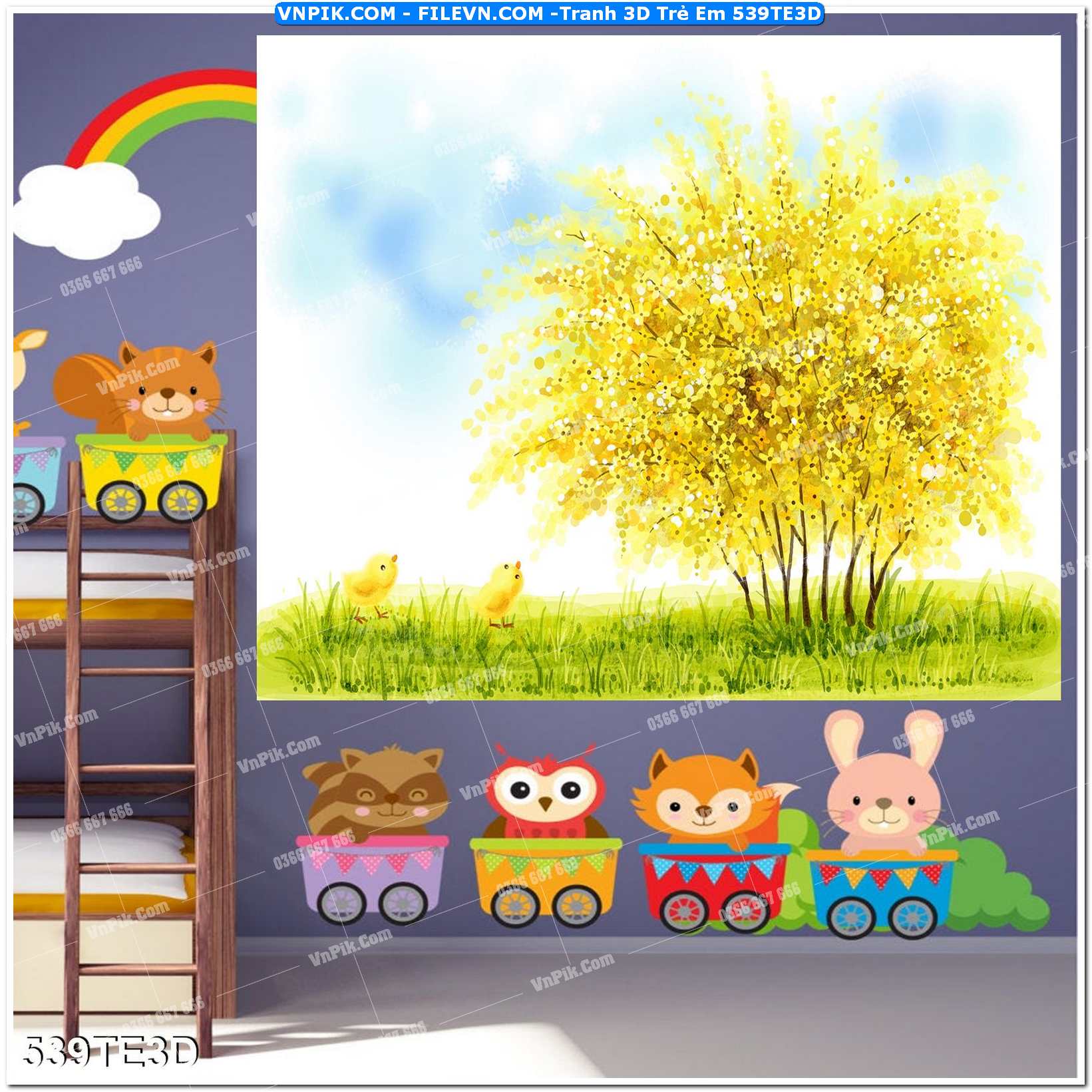 Tranh 3D Trẻ Em 539TE3D